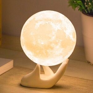 3D Moon Lamp: Touch-dimmable LED night light